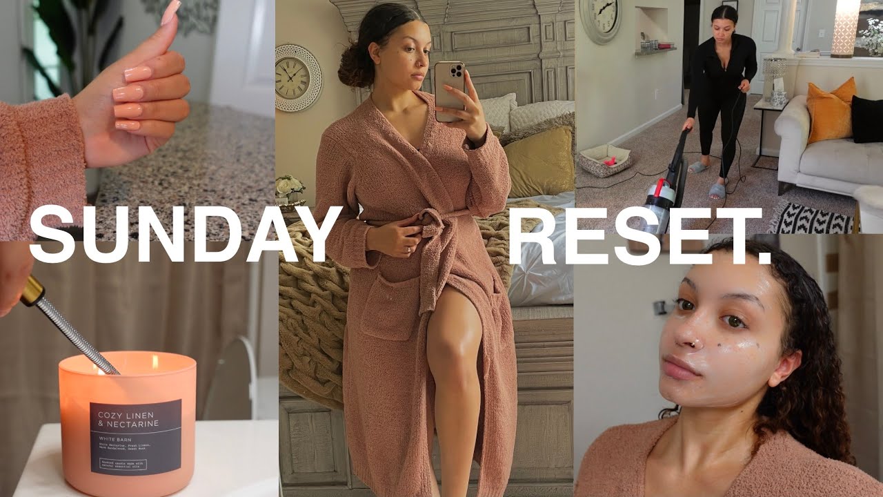 SUNDAY RESET VLOG: cleaning my space + self care + new nails + reading *Ft. Gellen*