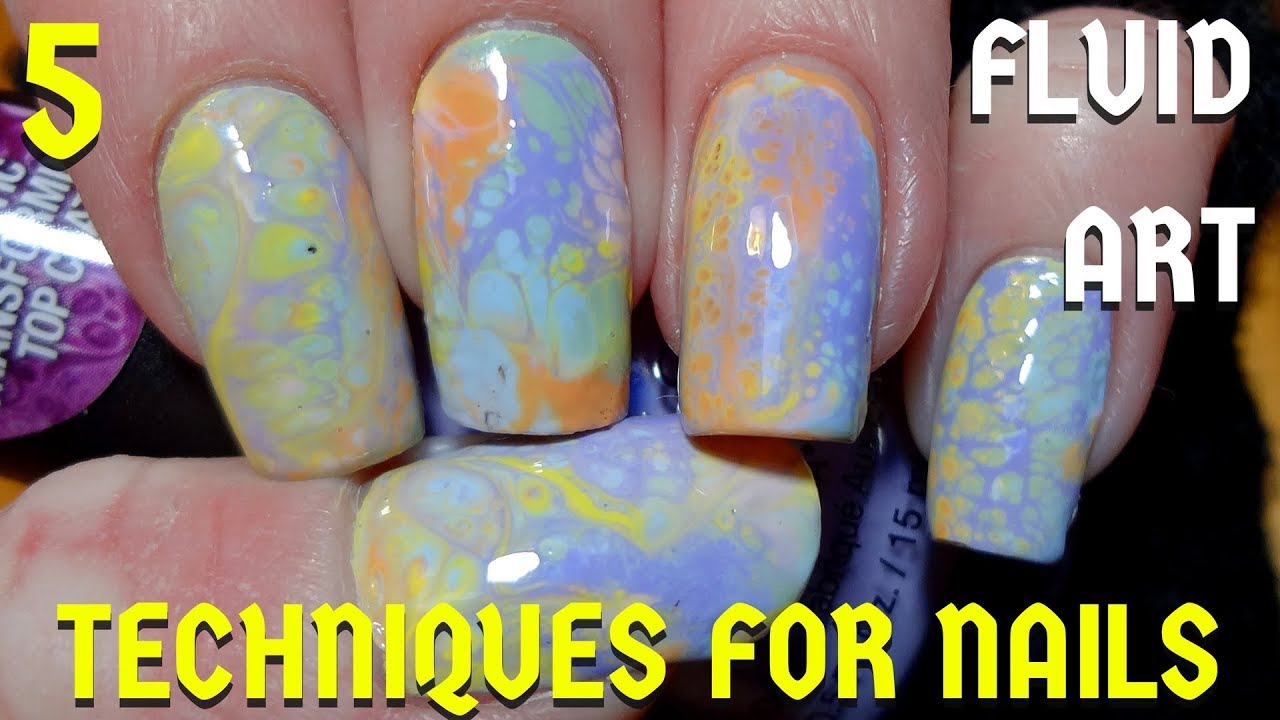 5 Easy Techniques for Fluid Nail Art with Sinful Colors Hypnotic Topcoats | Nail Art Tutorial
