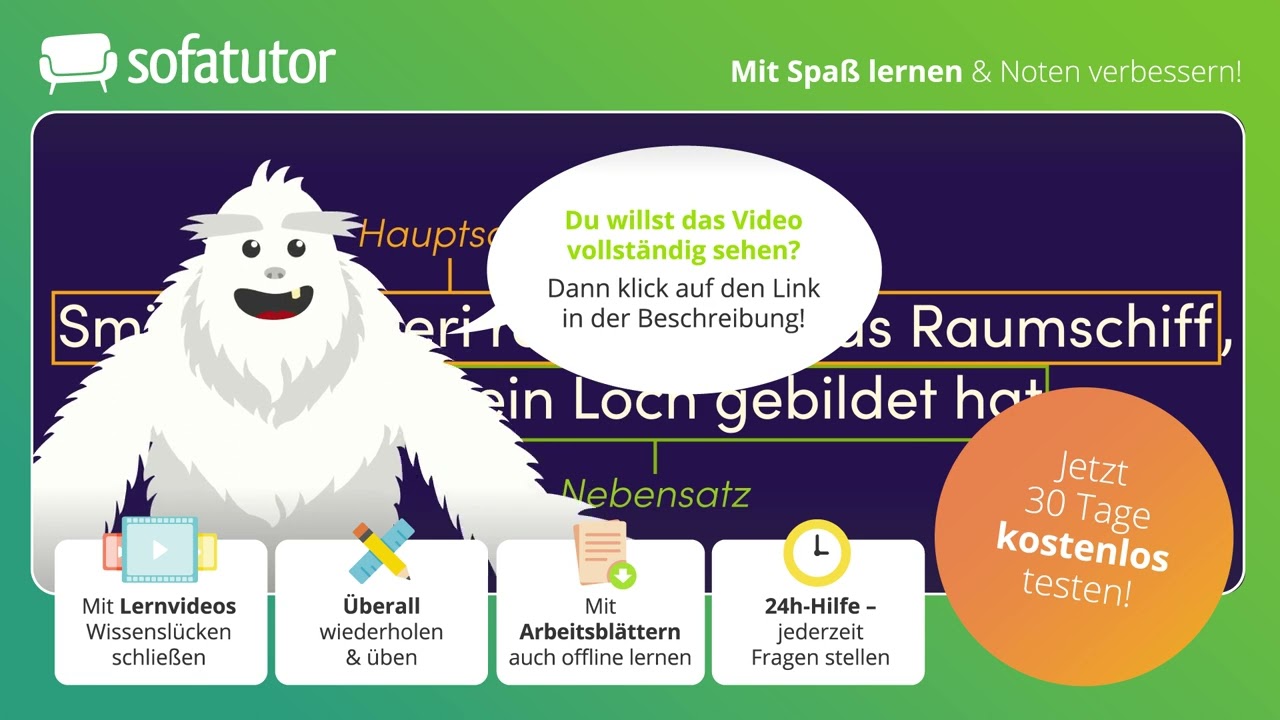 Hauptsätze und Nebensätze einfach erklärt – Deutsch 5. & 6. Klasse
