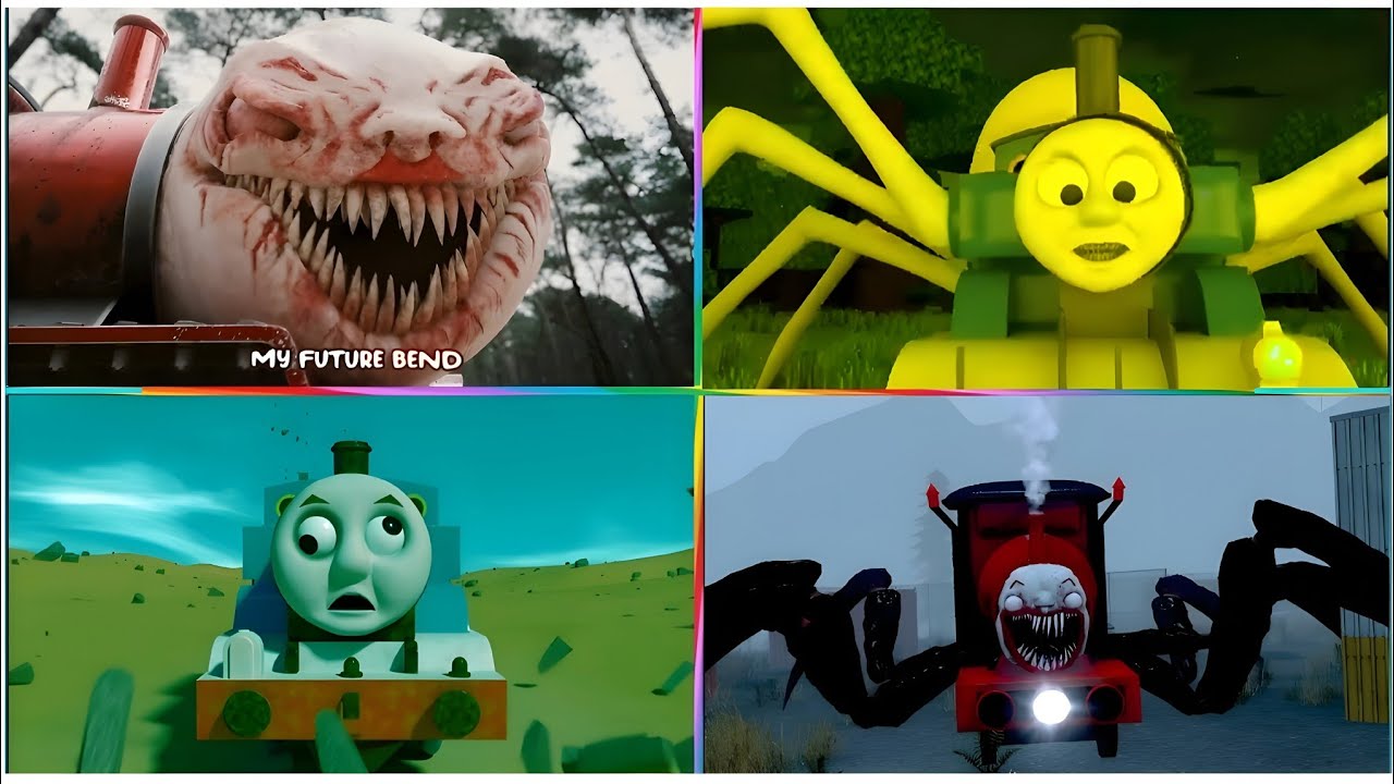Cursed Thomas EXE vs Cho Cho Charles 🚂 TRAIN THOMAS EATER Coffin Dance Battle tiles hop 2