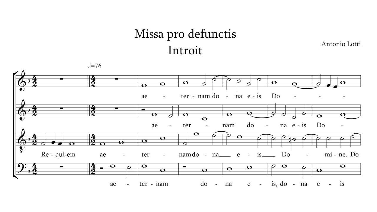 Antonio Lotti &ndash; Missa pro defunctis (Requiem)