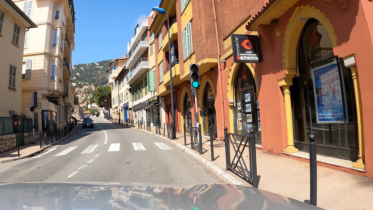 [4k] Scenic Drive in the French Riviera - Cap d'Ail to Villefranche-sur-mer