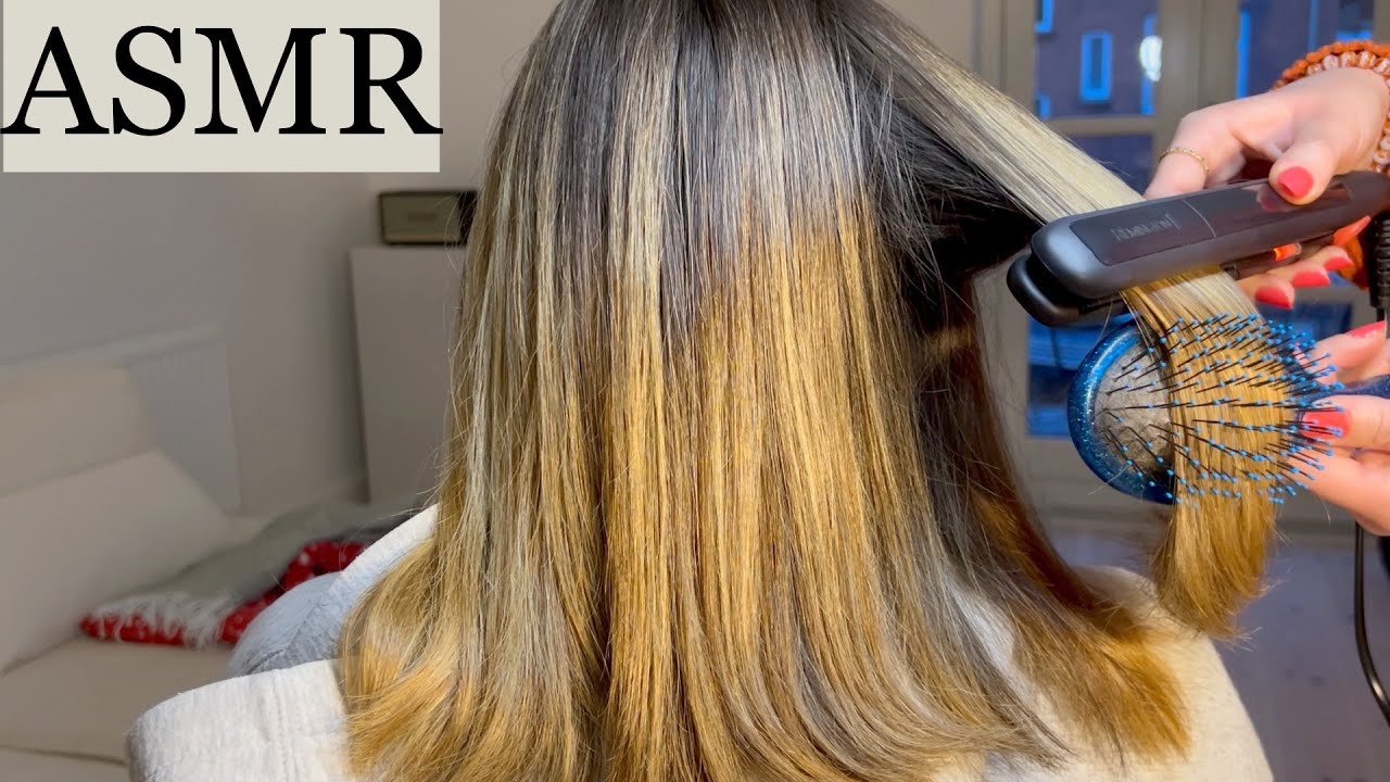 ASMR | Slow Hair Straightening with Sections (pure relaxation, no talking)