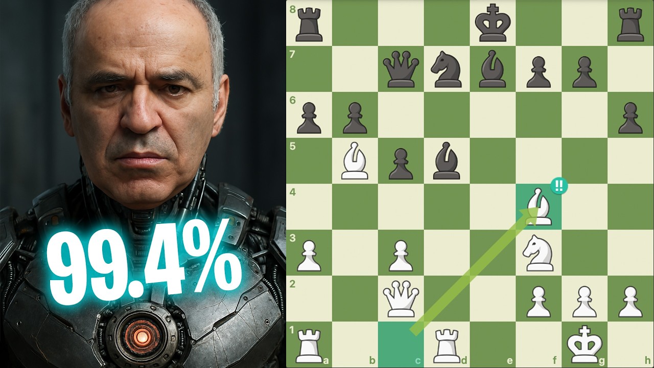 Garry Kasparov joga com QUASE 100% de Precisão e faz 2 Lances Brilhantes!