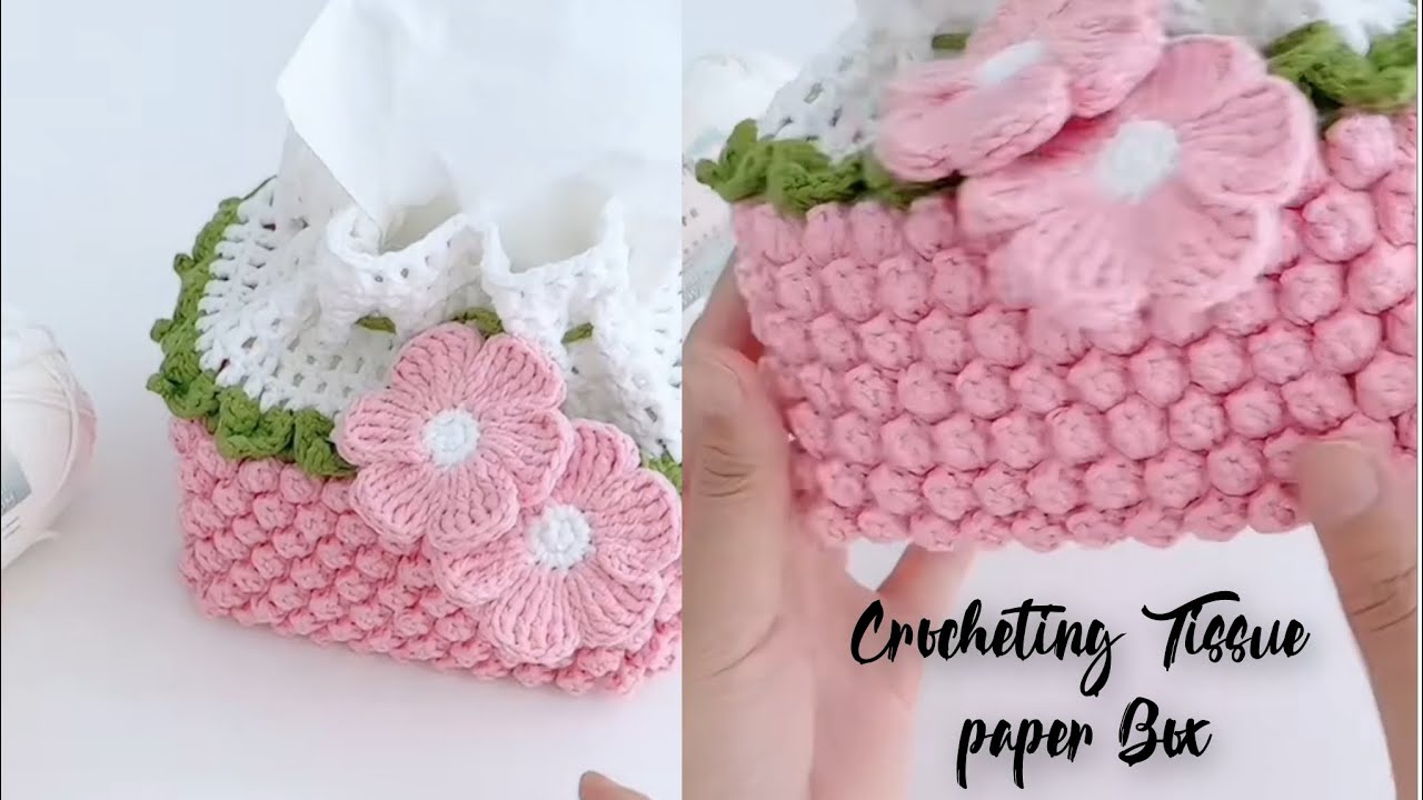Modern Crochet Tissue Paper Box Design!! You Must Try,!! 🌷