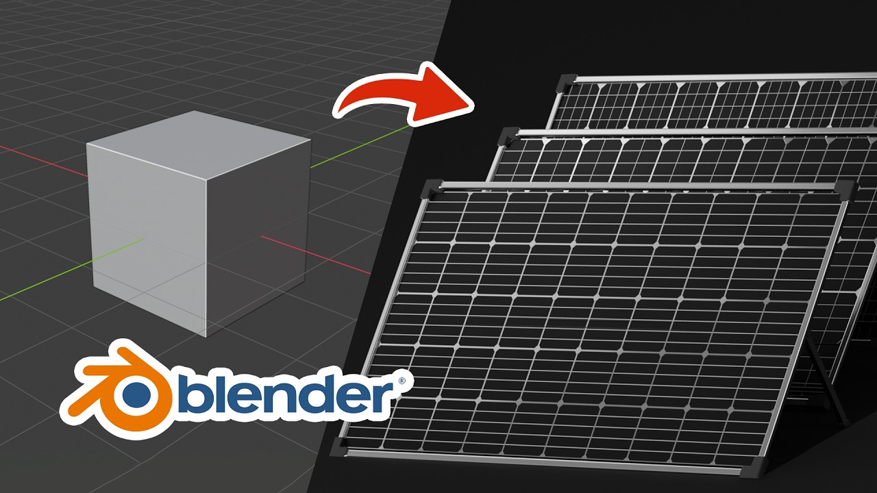 How to create a Solar Panel in Blender + FREE Download 🎁