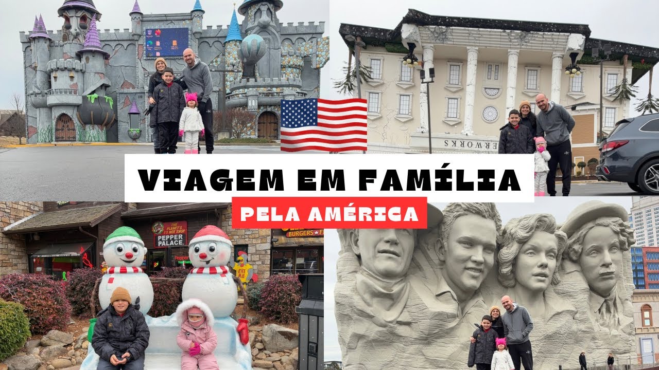 Nossa Primeira Vez na Neve ❄️ | Viagem em Família por Pigeon Forge e Gatlinburg (Tennessee)