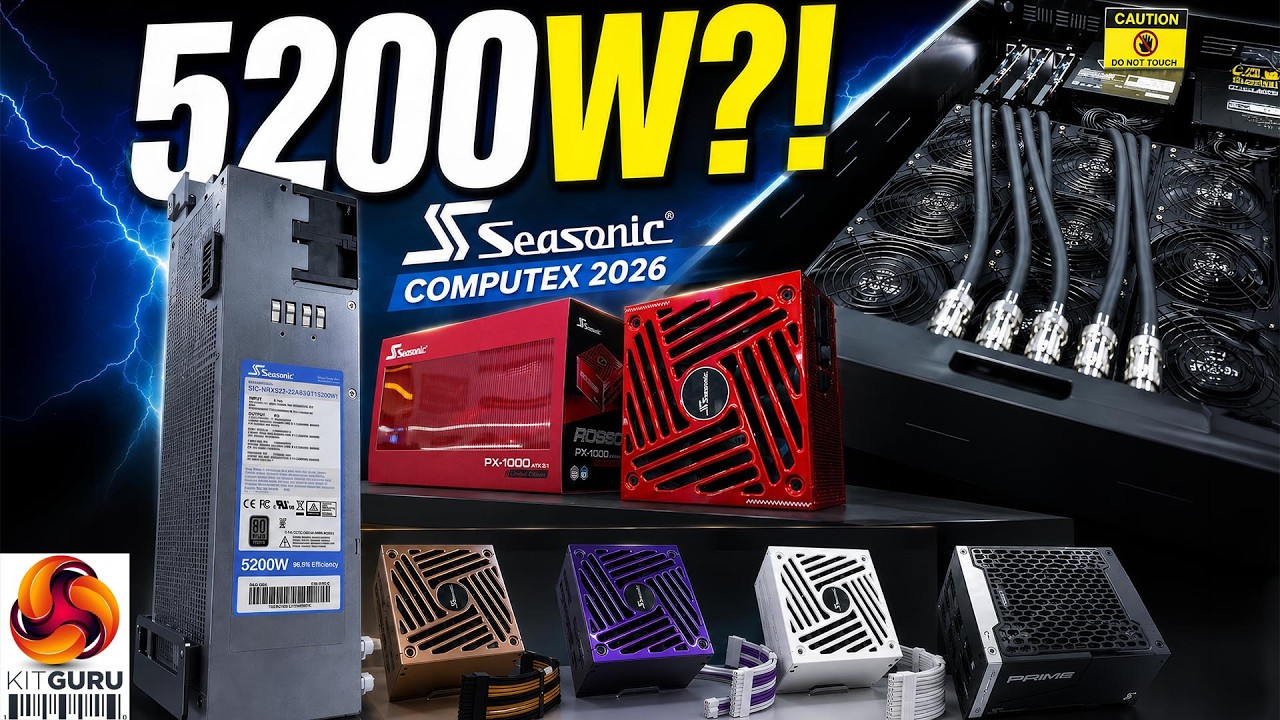 Компания SEASONIC выпустила блок питания мощностью 5200 Вт! | Computex 2026
