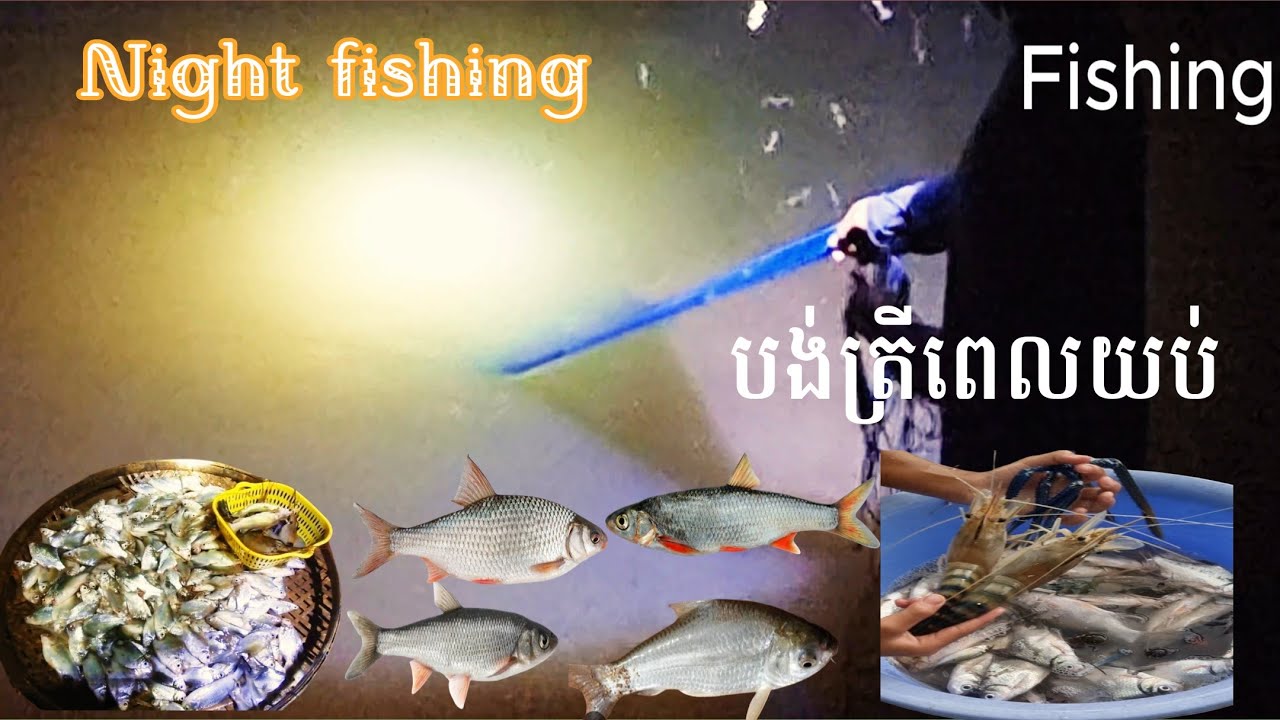 Night fishing on the Mekong River.