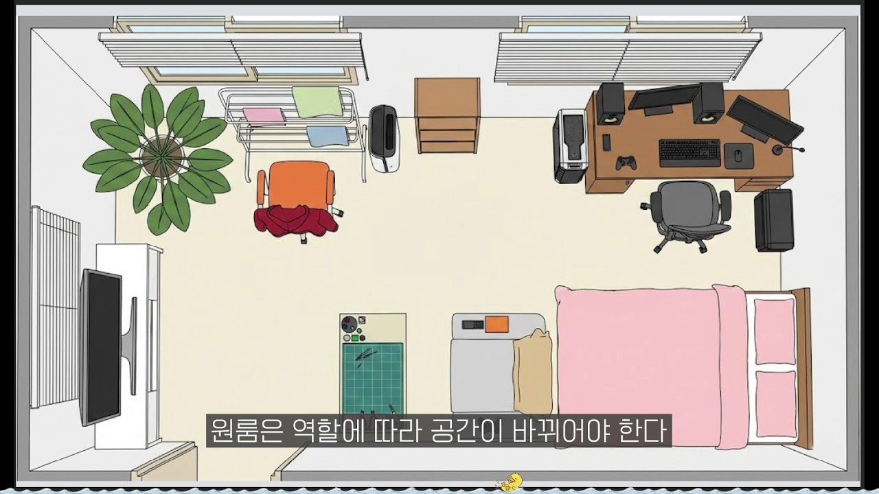 원룸의 구조를 바꿔봤습니다