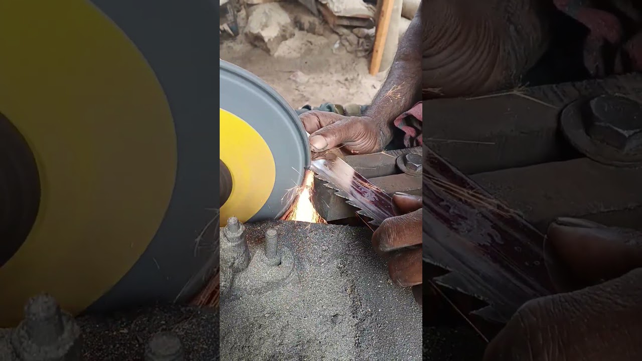 Sharpening a Sawmill Blade with a Grinding Machine | Woodworking Workshop