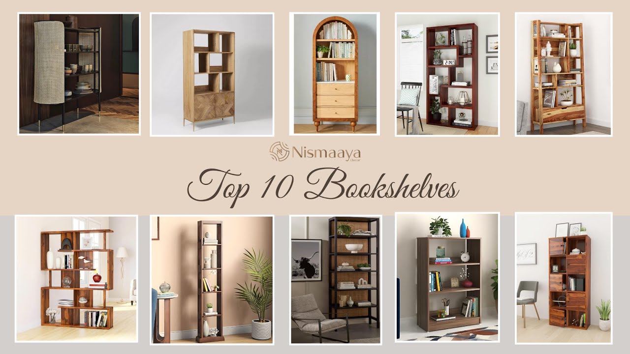 Top 10 Bookshelves Ideas 2024 | Bookcase Design |  Nismaaya Decor