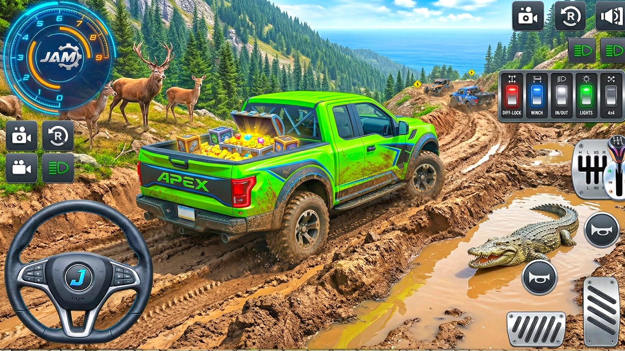 STUCK IN MUD WITH A CROCODILE?! 😱 Extreme 4x4 Offroad Rescue! | Xtreme Hyper