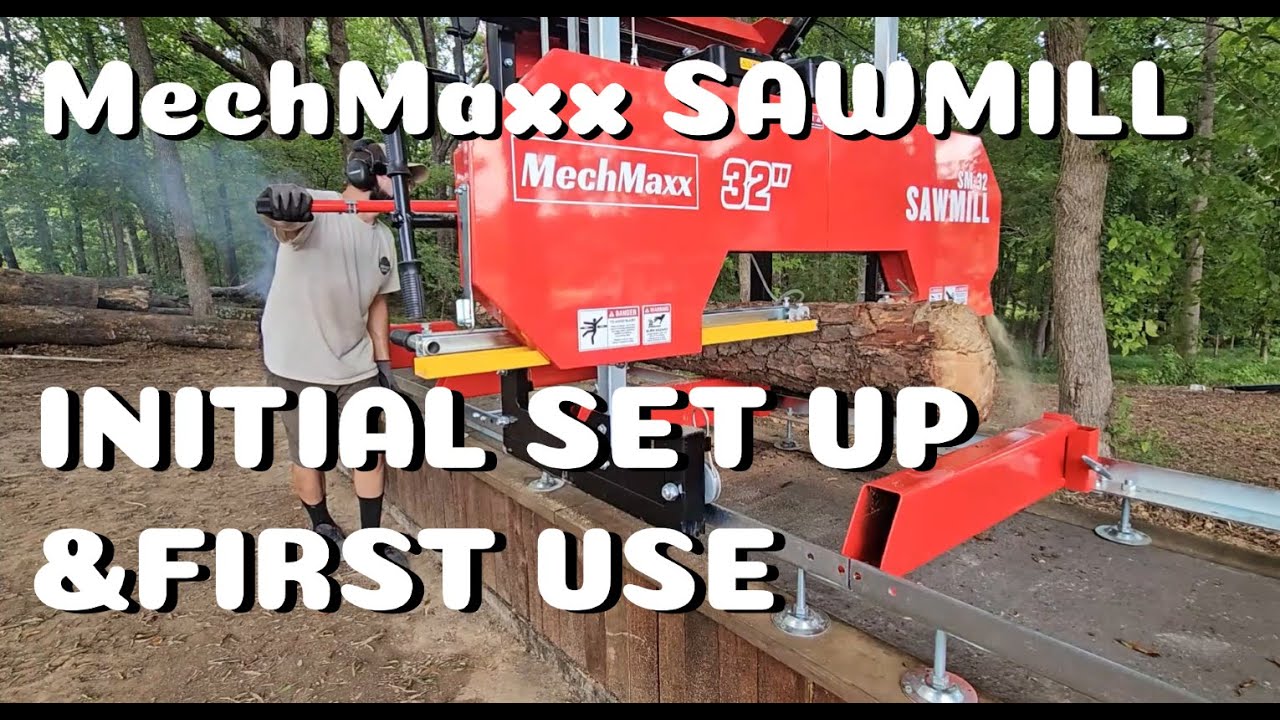 MechMaxx Sawmill Review: First Fire Up and First Pine Log Milled. How Many 2x4's?