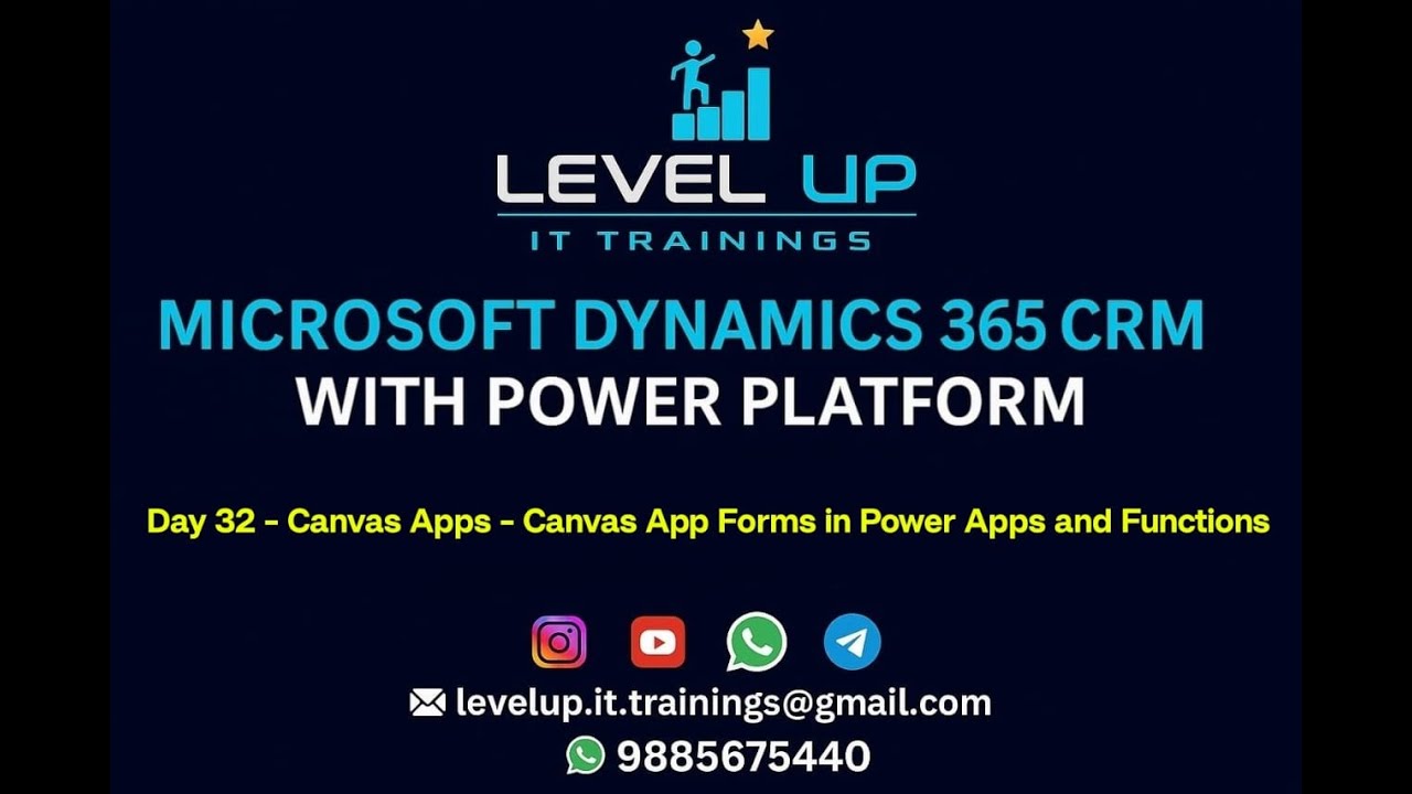 Day 32 - Canvas Apps - Canvas App forms in Power Apps and  Functions