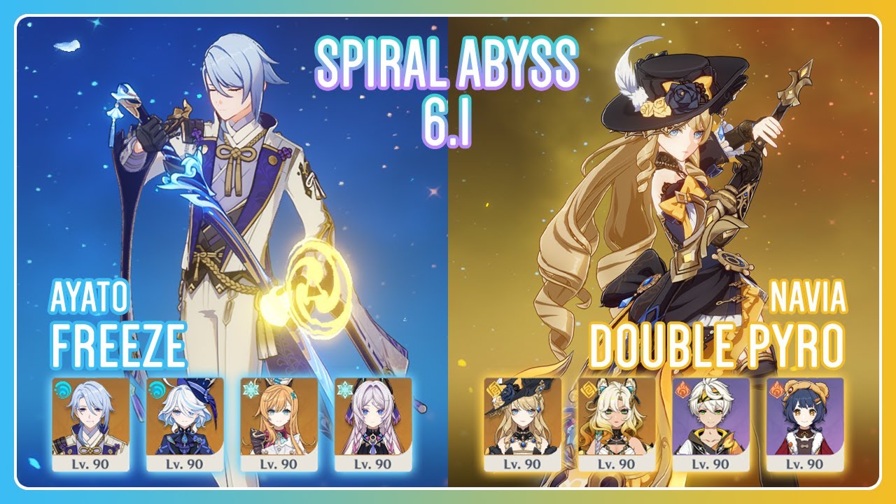 C6 Ayato Freeze & C0 Navia Double Pyro | Spiral Abyss 6.1 | Genshin Impact