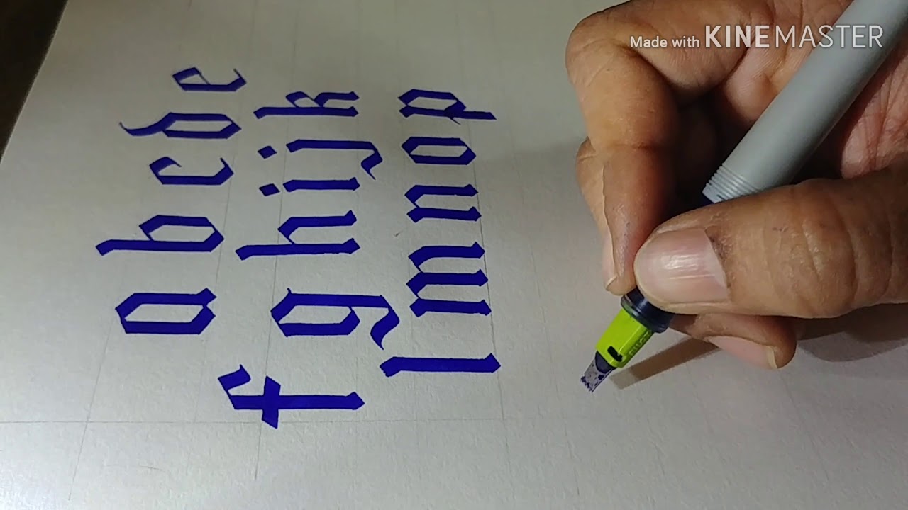 Gothic Alphabet with Pilot Parallel Calligraphy Pen