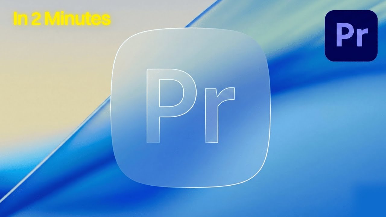 Liquid Glass titles in Premiere Pro under 2 minutes