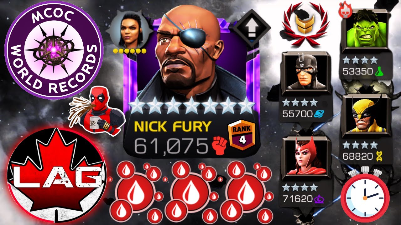 R4 7🌟NICK FURY BREAKING RECORDS! Fastest Realm Of Legends Speed Run Ever Recorded Worldwide! - MCOC