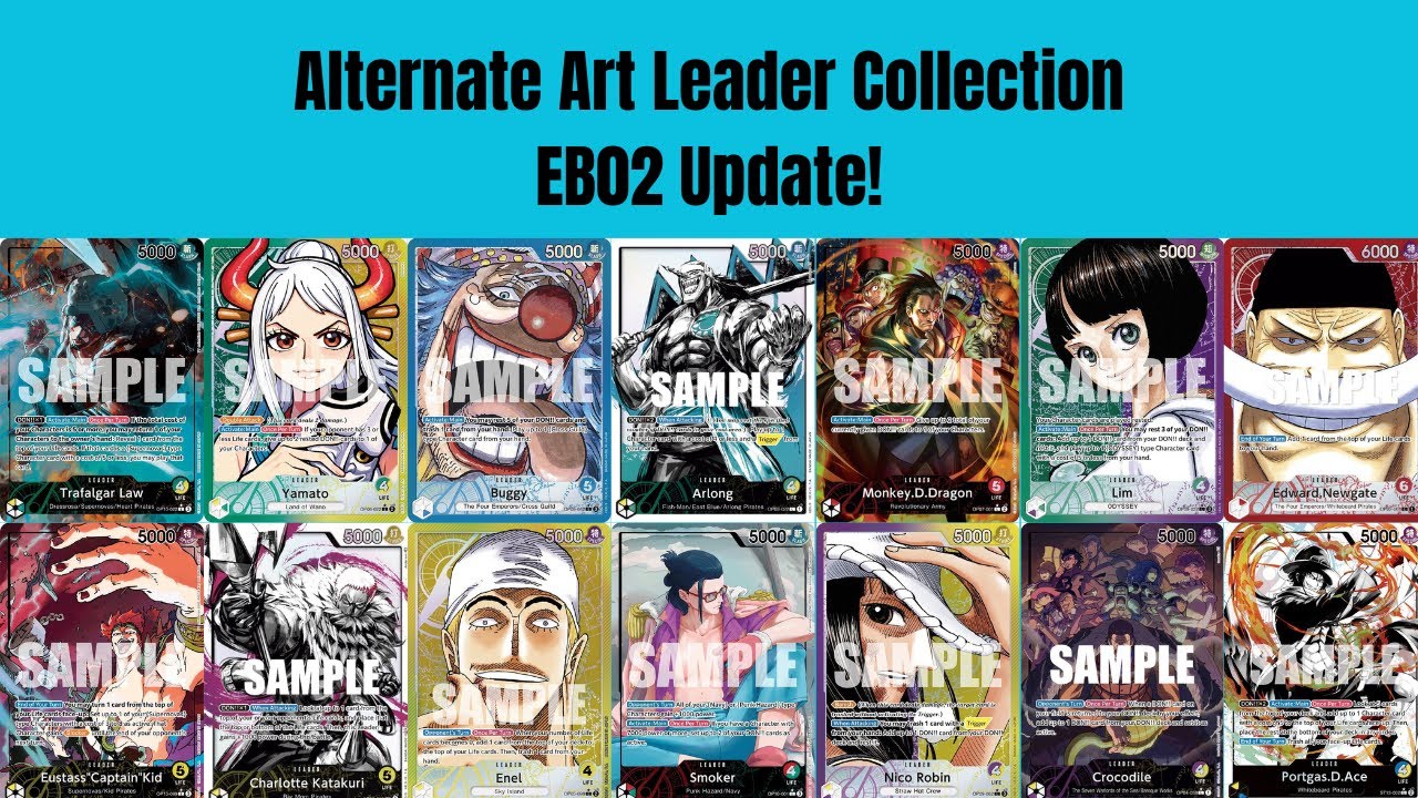 My One Piece Card Game Alternate-Art Leader Collection | EB02 Update!