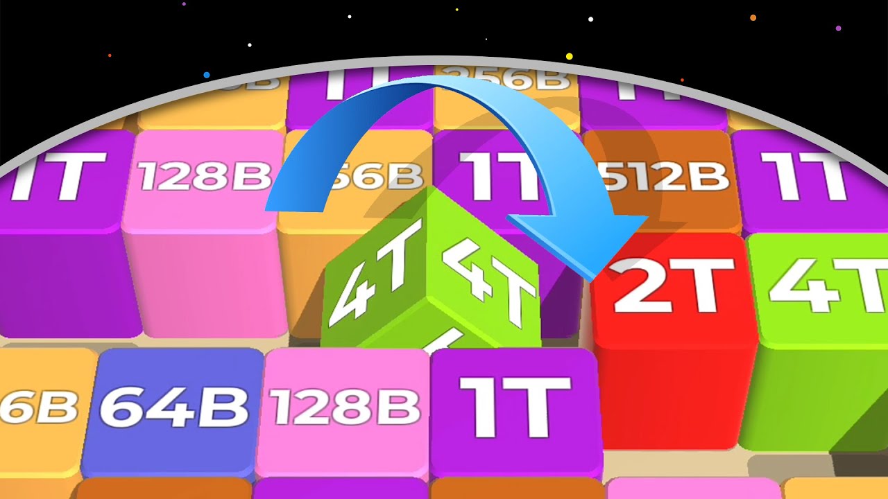 Roll Cube Merge 3D: Головоломка 2048! - Достичь 4T (триллион) - Часть 01
