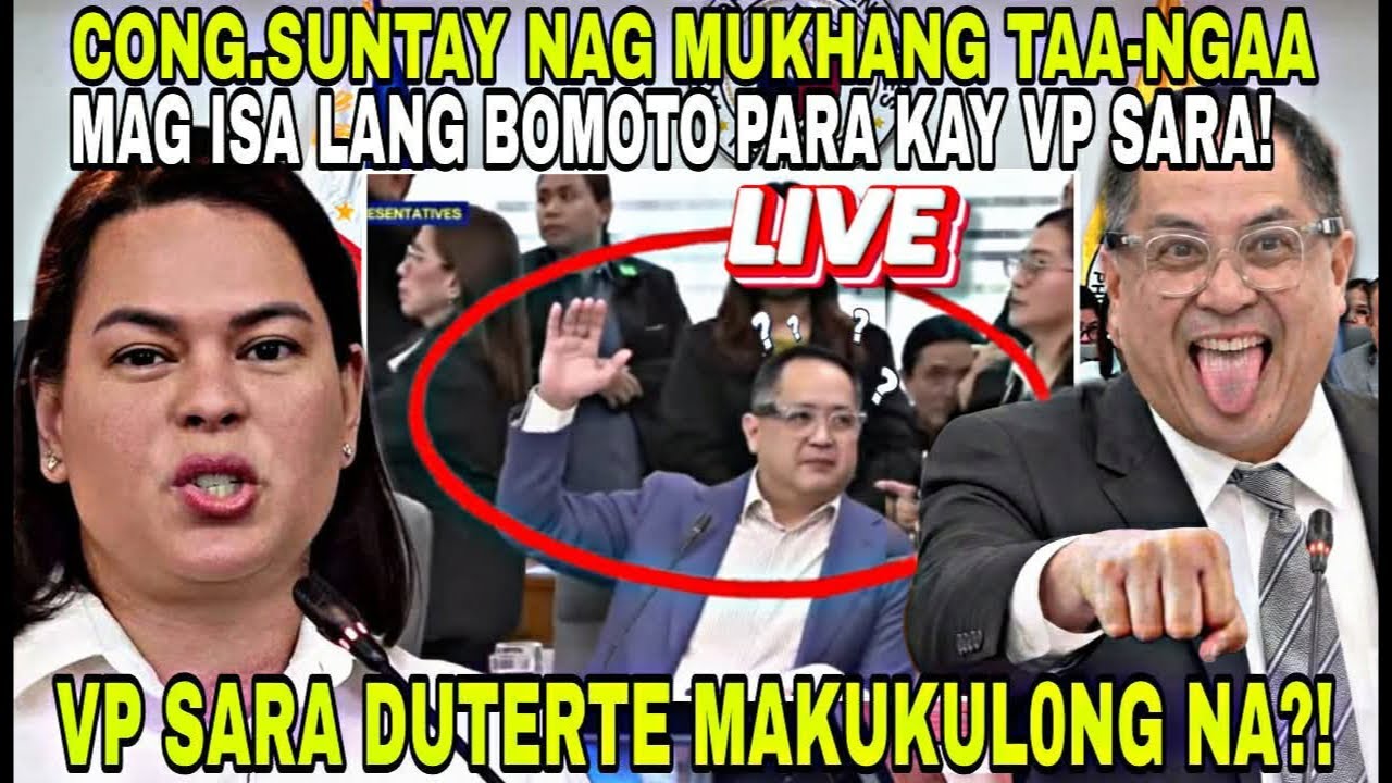 CONG.BONG SUNTAY IYAK!WALANG KAKAMPI SA IMPRACHMENT NI VP SARA DUTERTE?!