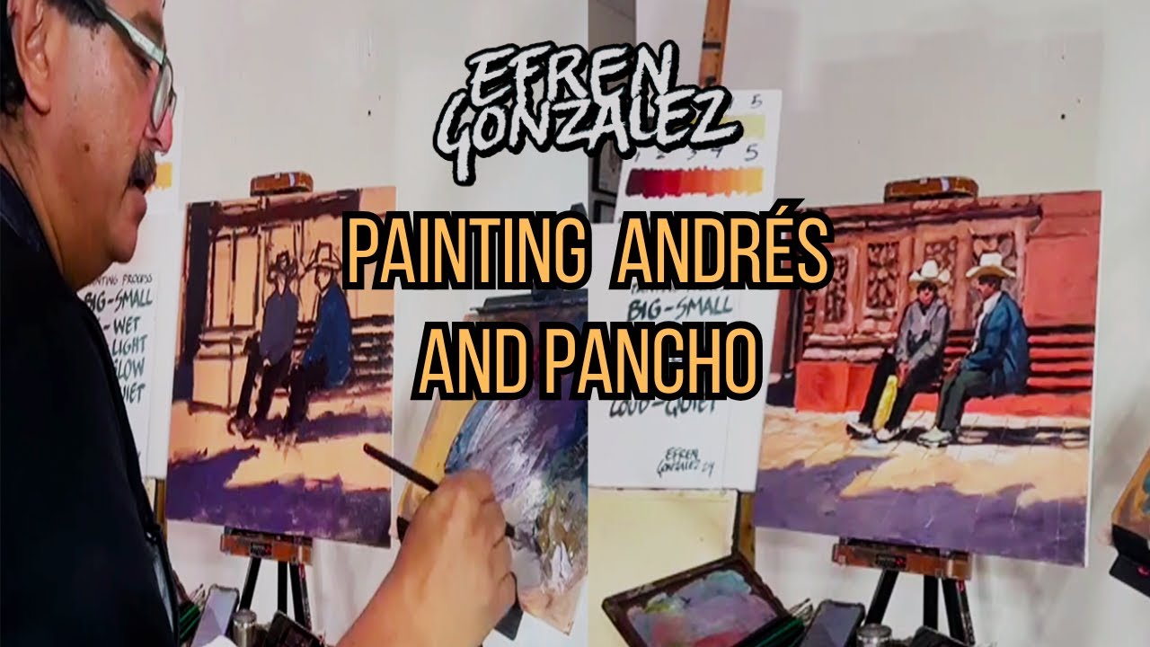 Painting Andrés and Pancho ¡Completely Live!