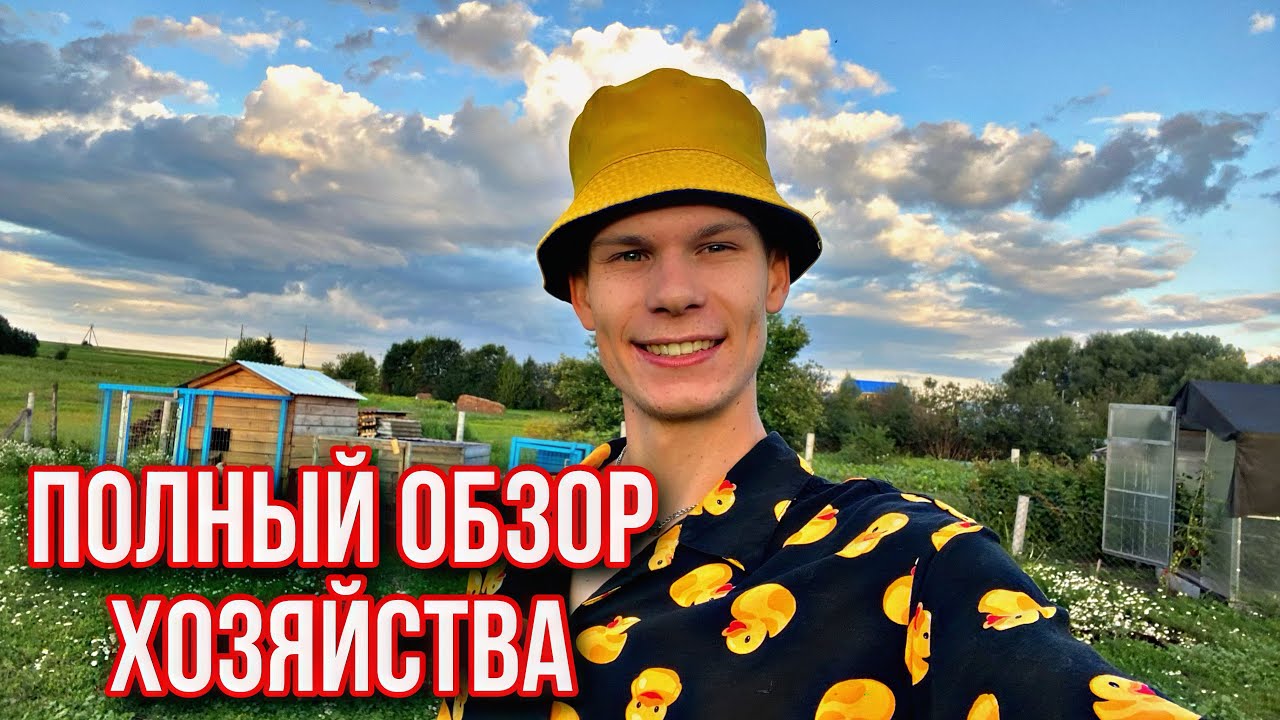 ОБЗОР ХОЗЯЙСТВА МОЛОДОГО ФЕРМЕРА: Страусы, Козы, Утки, Гуси, Павлины, 2 ТЕПЛИЦЫ, Куры 🐥🪿🦚
