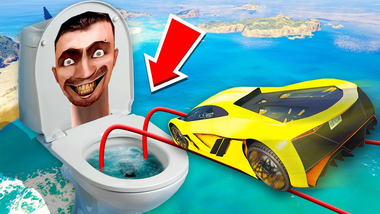 MASINI vs TOALETA URIASA in GTA 5!