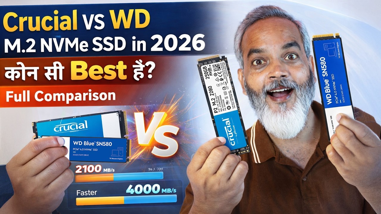 Crucial 🆚 WD : M.2 NVMe SSD in 2026 🔥 कौन सी Best है? ❓ Full Comparison