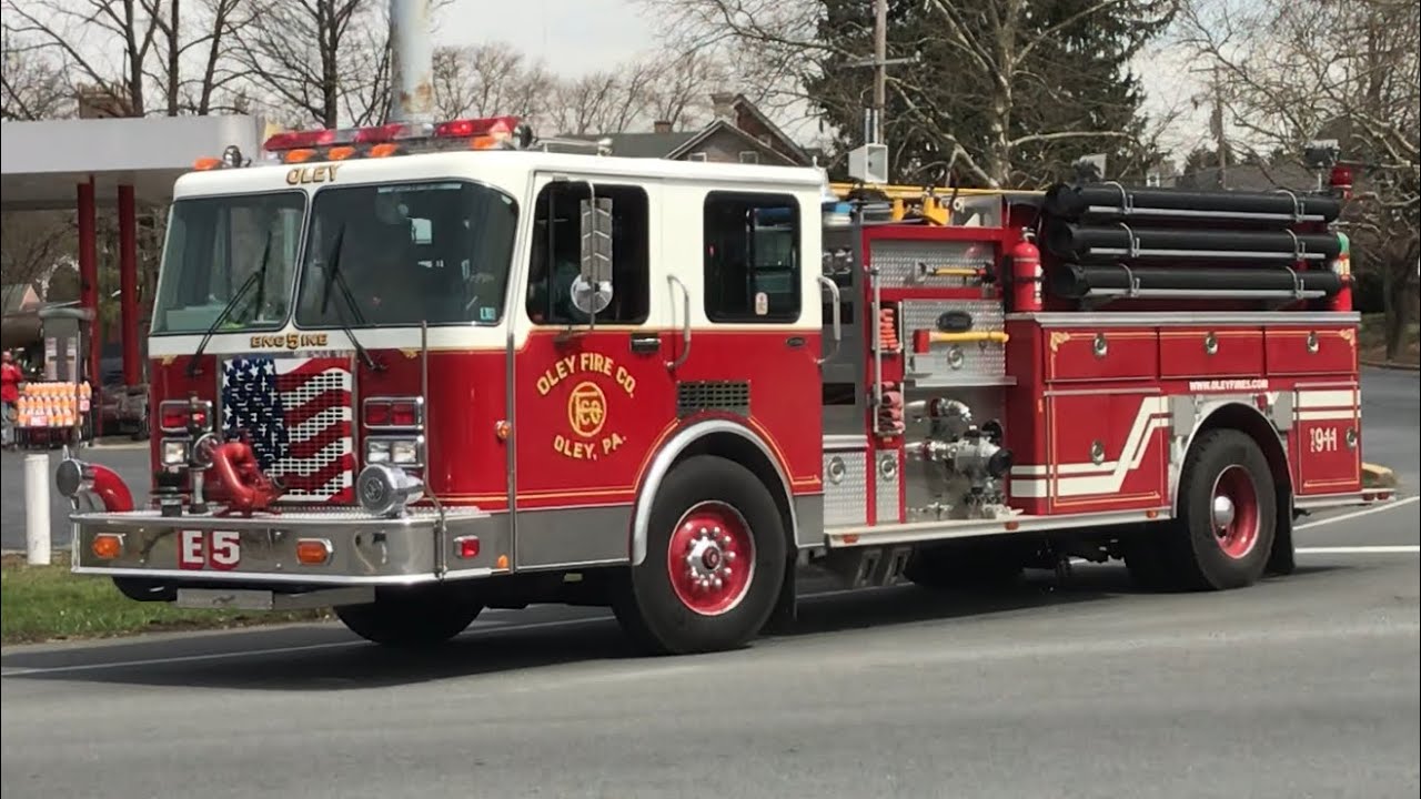 Oley Fire Company Engine 5 Responding 4/2/19