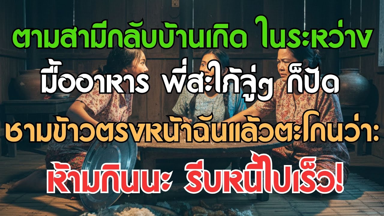 ตามสามีกลับบ้านเกิด ในมื้ออาหารพี่สะใภ้จู่ๆ ก็ปัดชามข้าวทิ้งแล้วตะโกนว่า ห้ามกิน รีบหนีไป