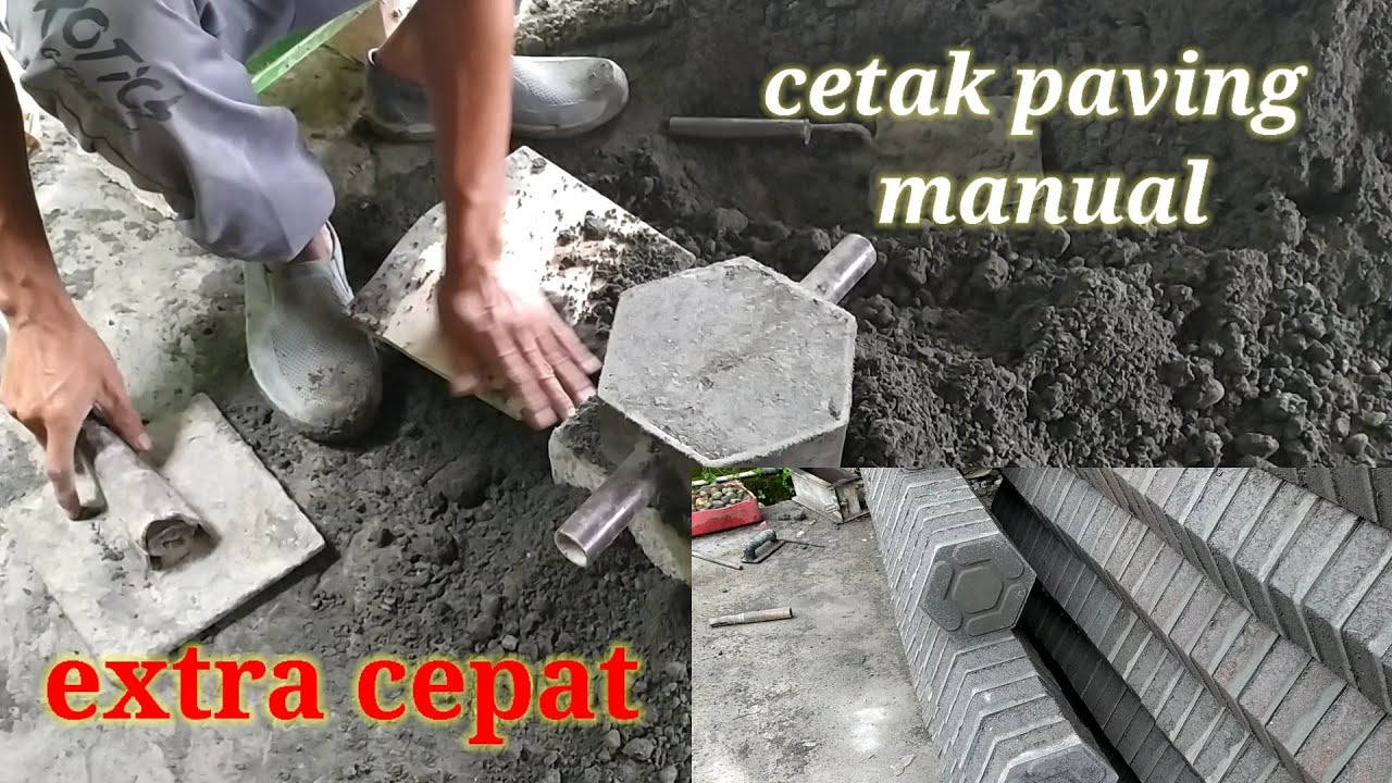 cara cepat cetak paving manual