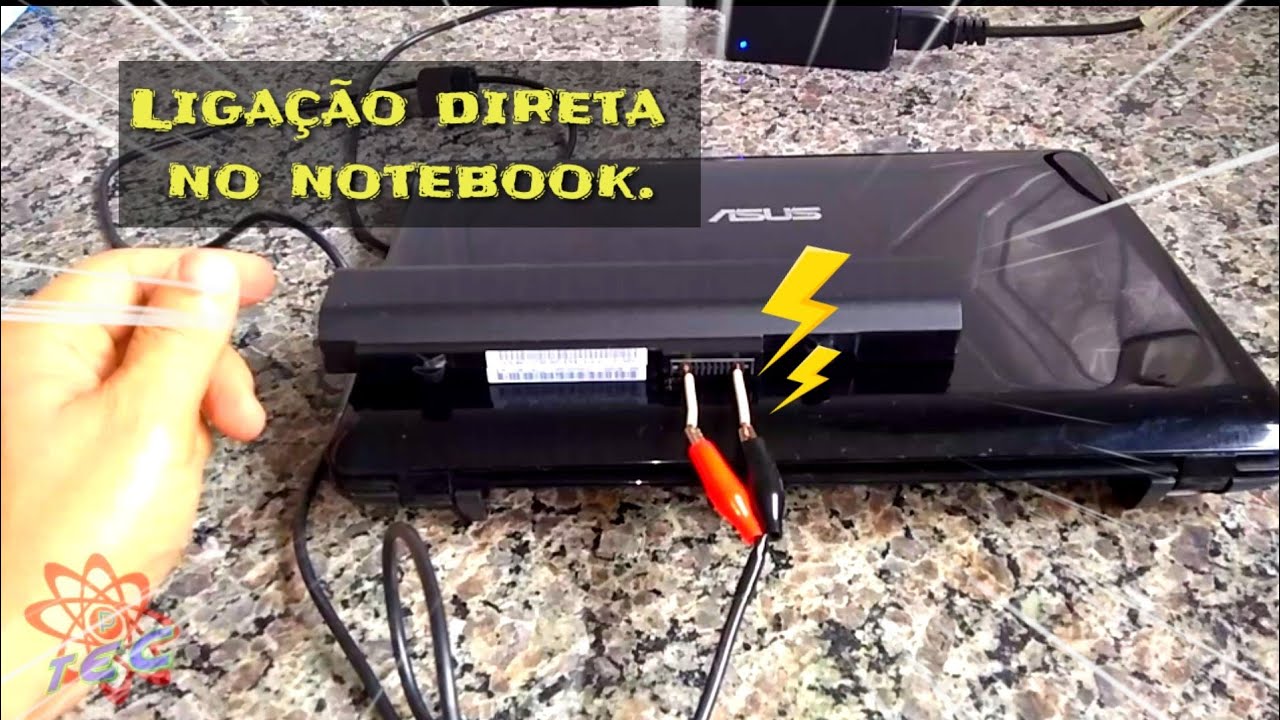 Como fazer ligação direta no notebook? Substituir a entrada Jack.  Liguando direto na fonte.
