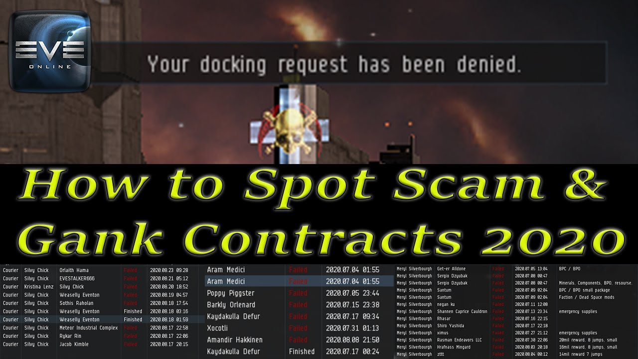 How to spot Scam and Gank Hauling Contracts 2020! Eve Online Hauling