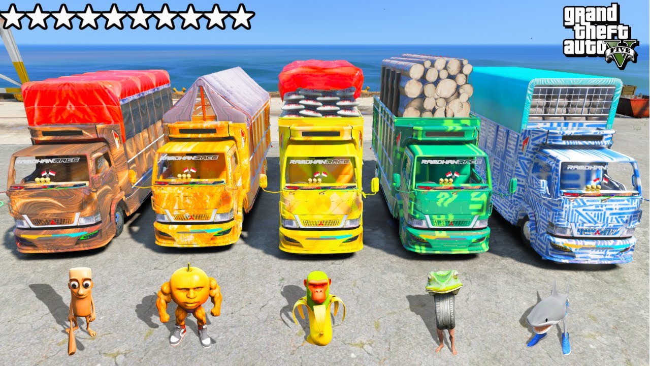 Aku Kumpulkan TRUK CANTER ANOMALI FULL MUATAN OLENG PALING KEREN di GTA 5