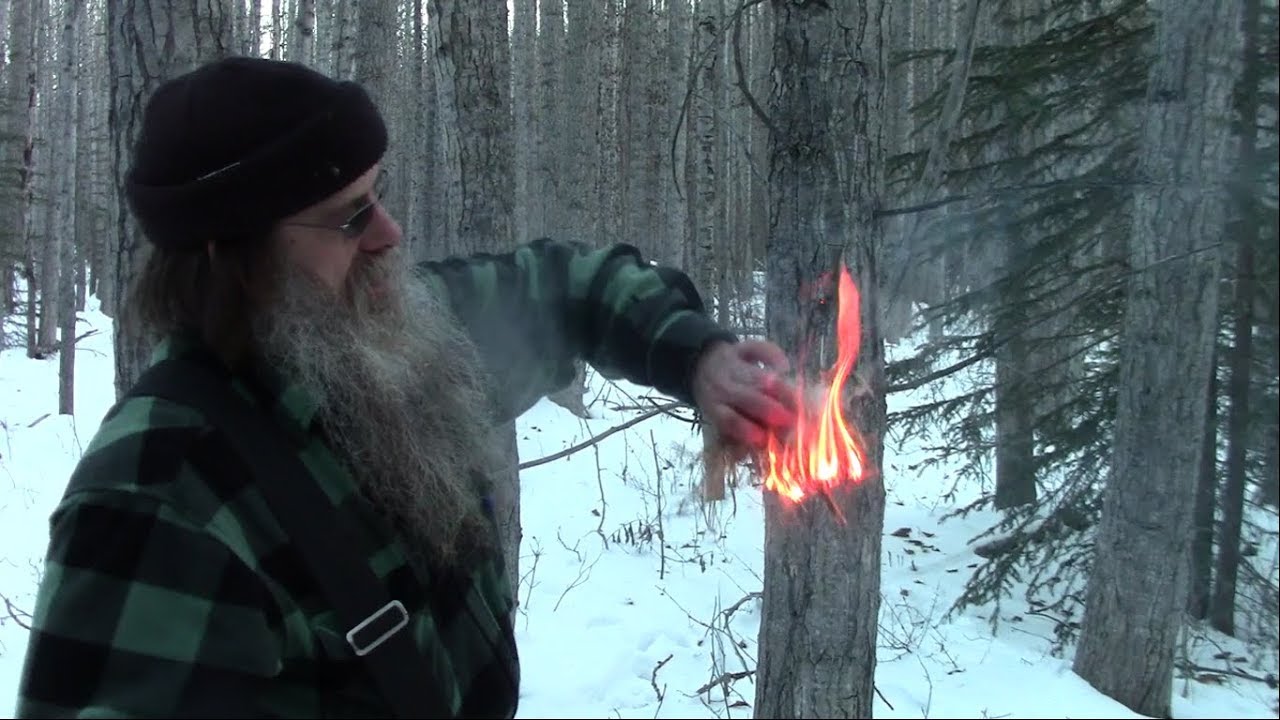 Winter Bow Drill Fire For Deep Snow