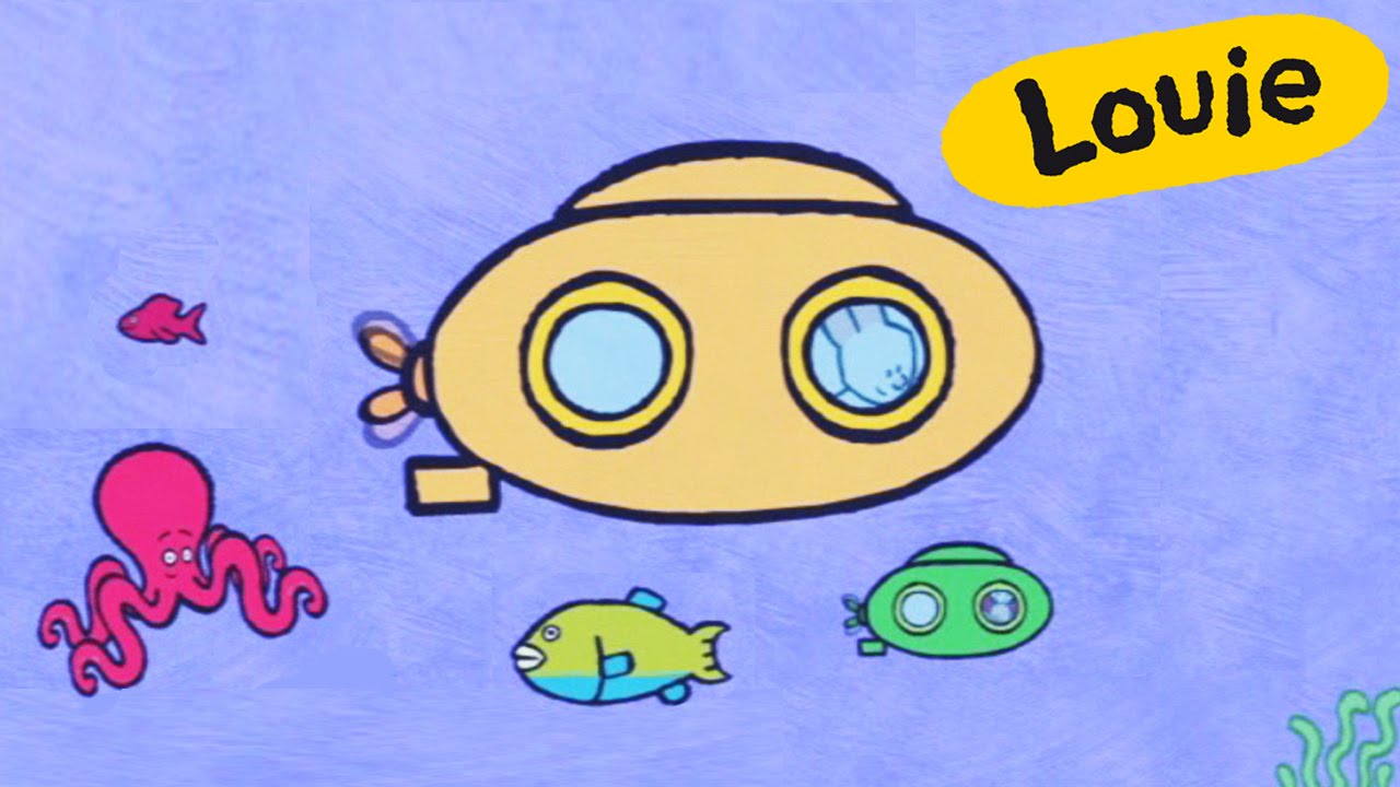 Submarino - Louie dibujame un submarino | Dibujos animados para niños