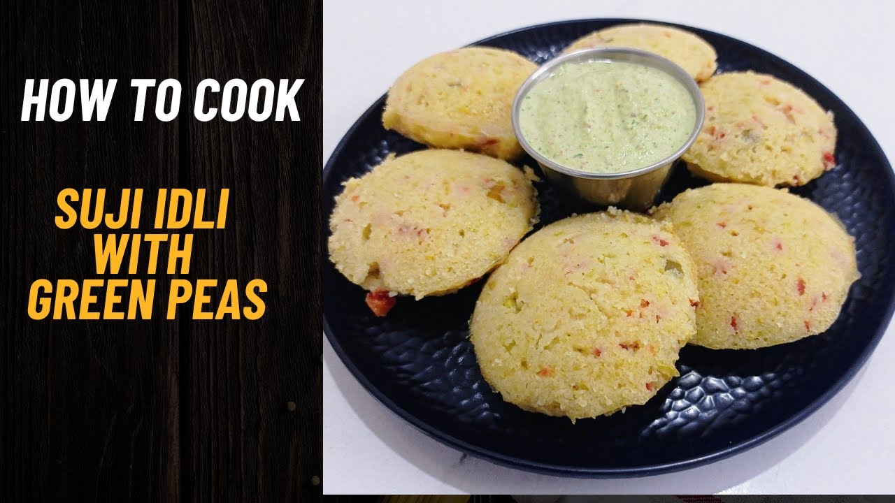 Soft & Fluffy Suji Idli with Green Peas | Easy Breakfast Recipe with Chutney