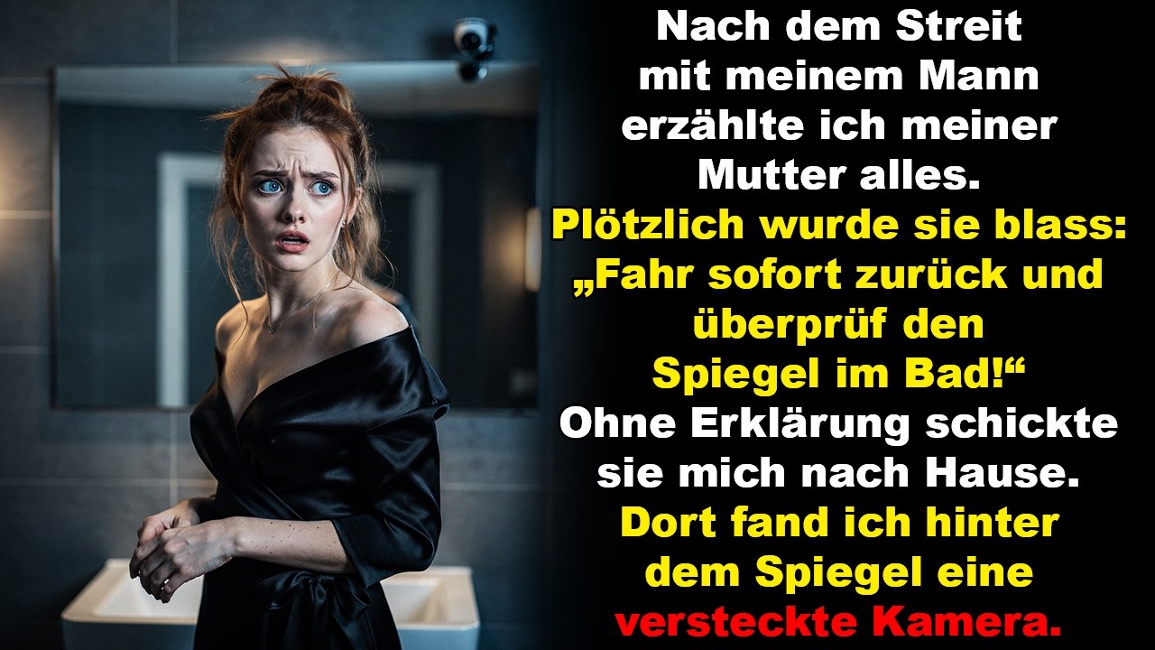 „Komm sofort heim und sieh in den Badezimmerspiegel!“, sagte meine Mutter. Doch was ich dort sah …