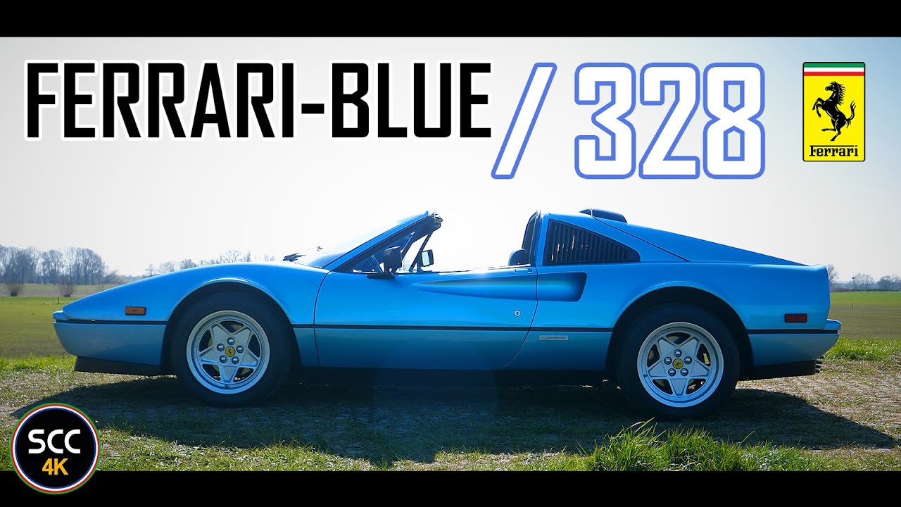 FERRARI 328 GTS 1986 | 4K | Rare color Azzurro Metallizzato | Drive in top gear - V8 sound | SCC TV