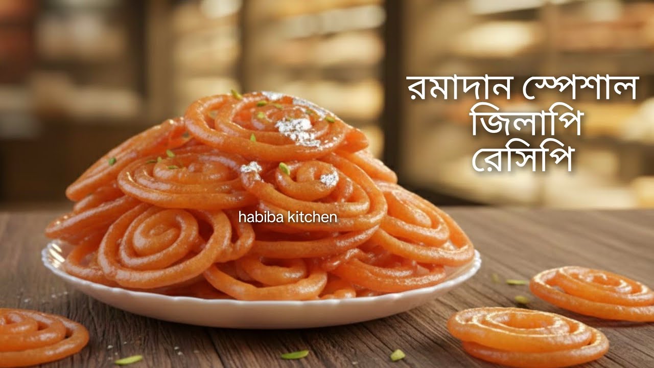 🌙রমাদান স্পেশাল ঘরে তৈরি ক্রিসপি ও রসালো জিলাপি রেসিপি / homemade jalebi recipe