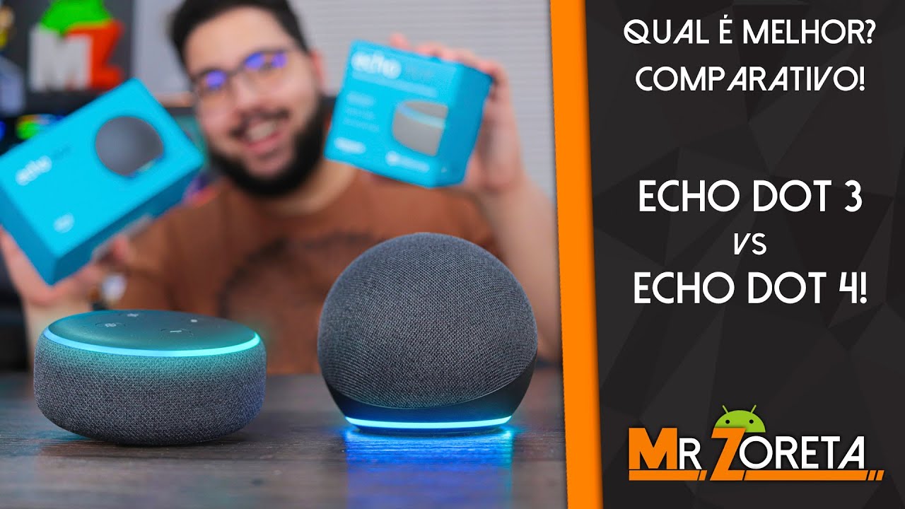 Amazon Echo DOT 3 ou DOT 4? Quais as diferenças e Qual comprar? COMPARATIVO