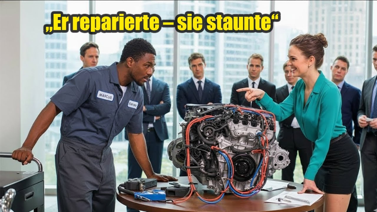 CEO verspottet Schwarzen Mechaniker: ‚Reparier den Motor, dann heirate ich dich‘ – und er schafft es