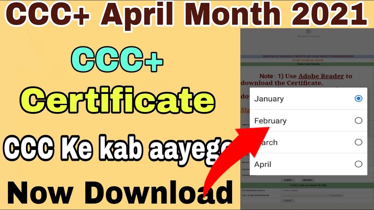 ccc april certificate 2021| CCC April Certificate 2021| ccc plus April certificate 2021|