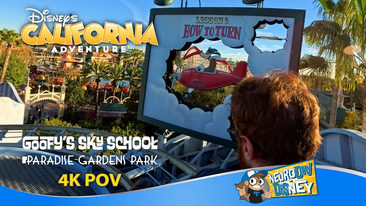 Goofy's Sky School | Disney's California Adventure | 4K POV | NEW 2026