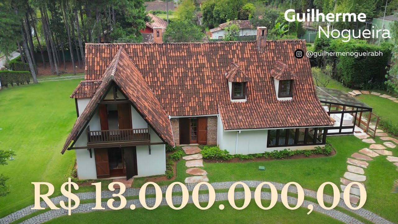 Uma casa rústica em estilo europeu a venda no Morro do Chapéu por 13 milhões de reais