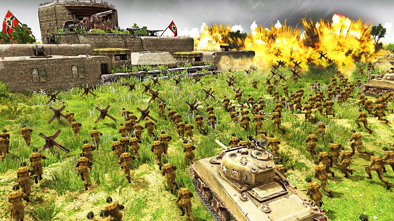 I built an Infantry WW2 FORTRESS in New Base Building Simulator CHALLENGE! - Gates of Hell