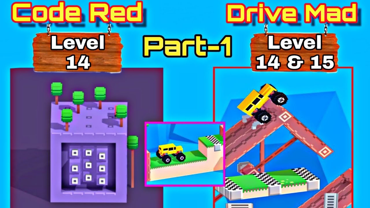 🔴Fancade🔴|| World 4|| Odd Bot Code Red|| Drive Mad level 14,15|| Completed