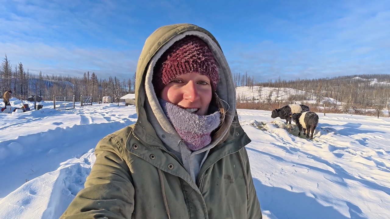 SNOWSTORM AND FREEZING COLD -30c | Checking The Well | Sawmill Engine Replacement | Winter Beauty
